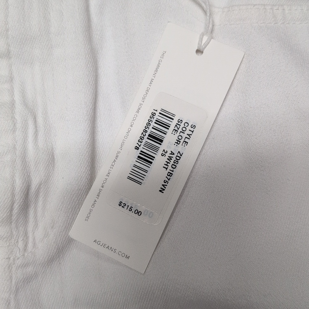 AG NWT Alexxis Boot High Rise White Jeans - Picture 2 of 6